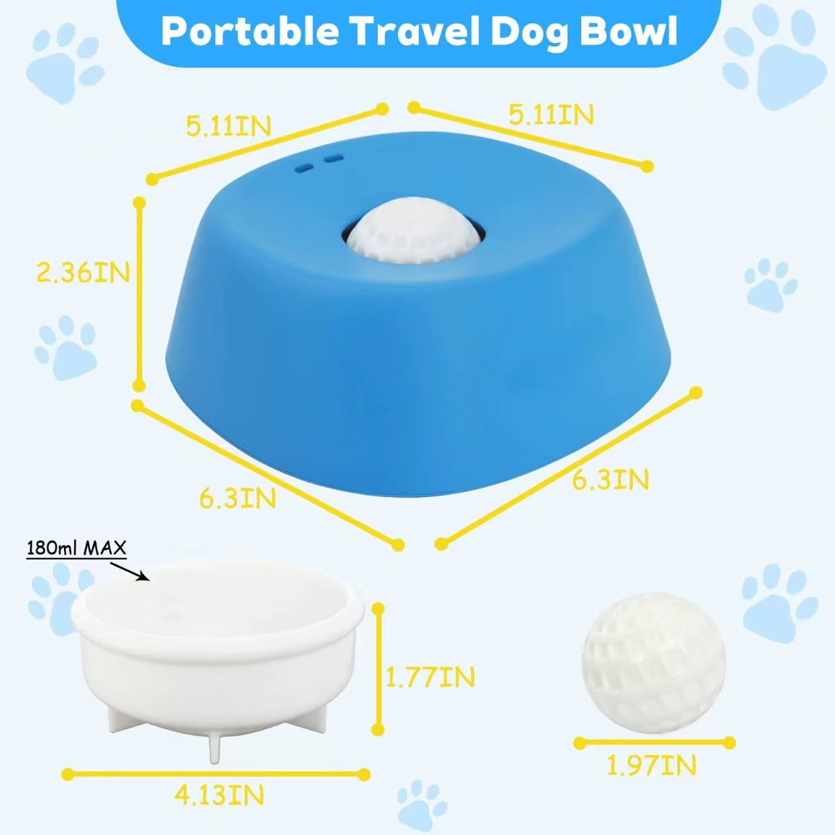 Slow Feeder Lick Bowl with Rolling Ball