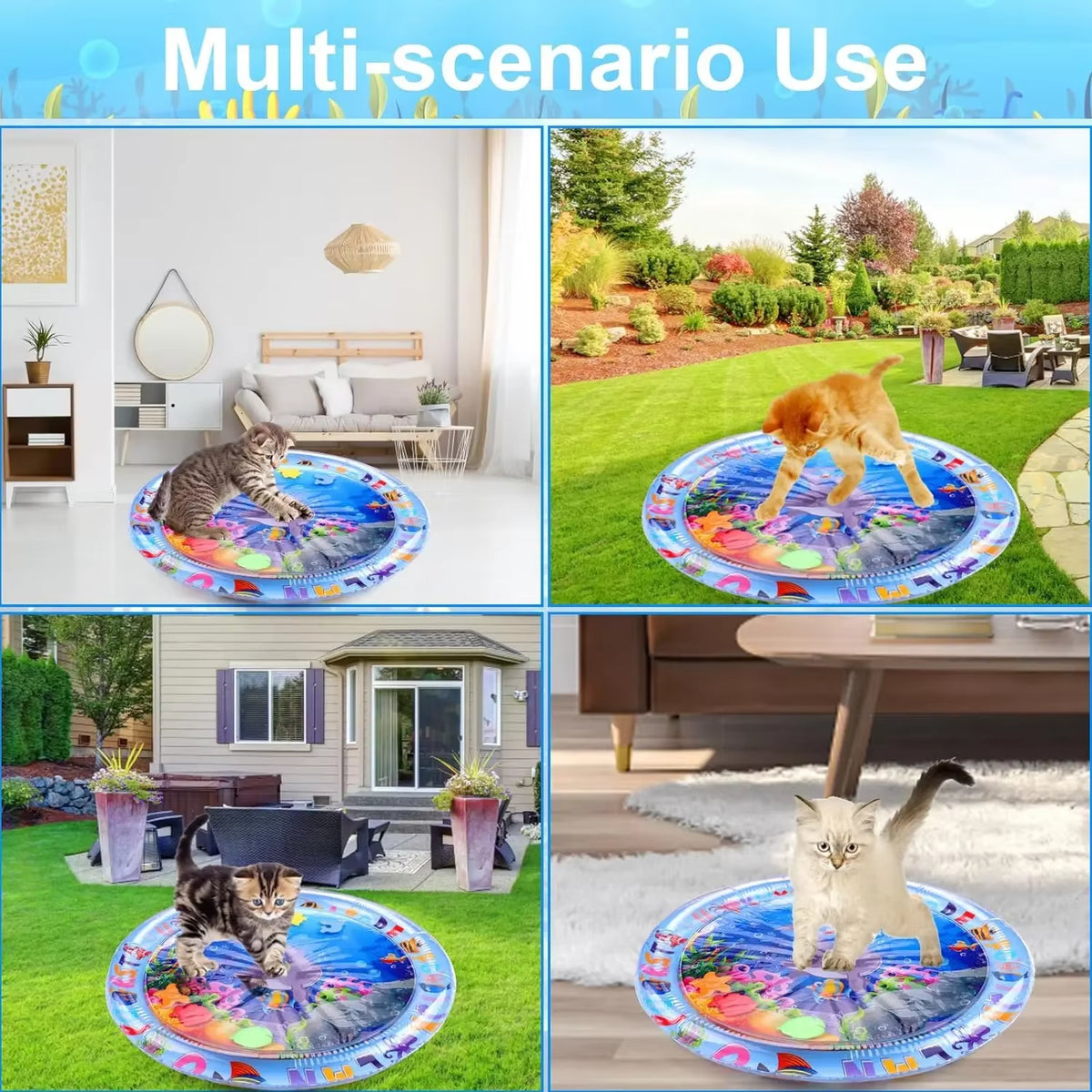 Cat Water Sensory Play Mat