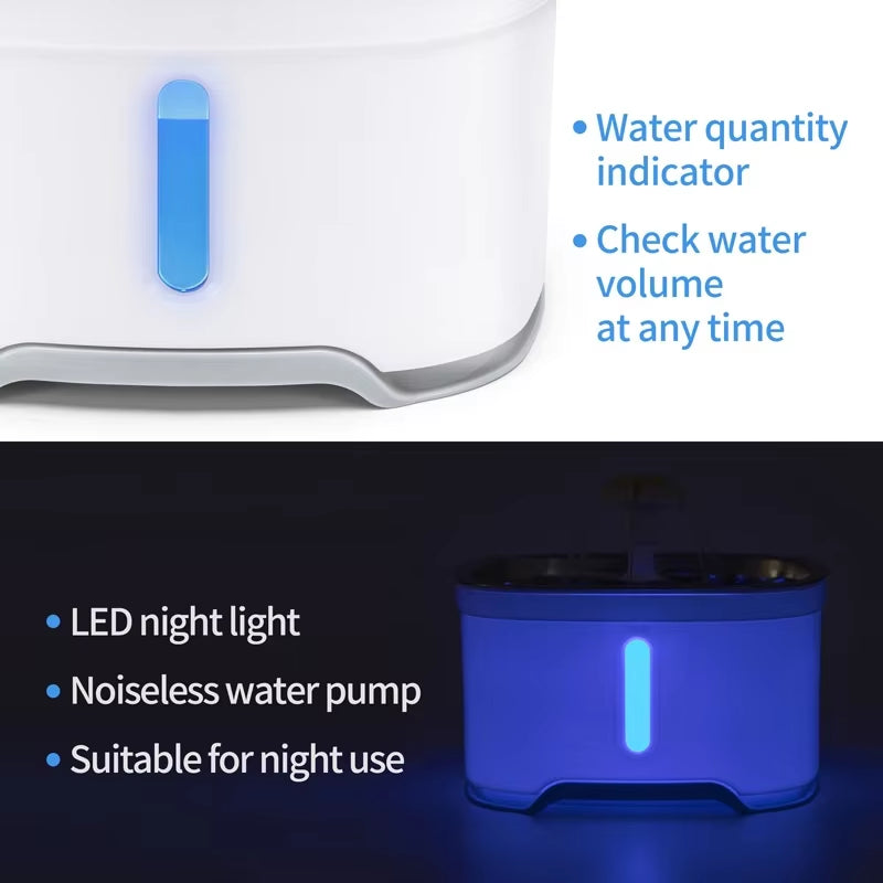 2.4L Cat Water Fountain with LED Light