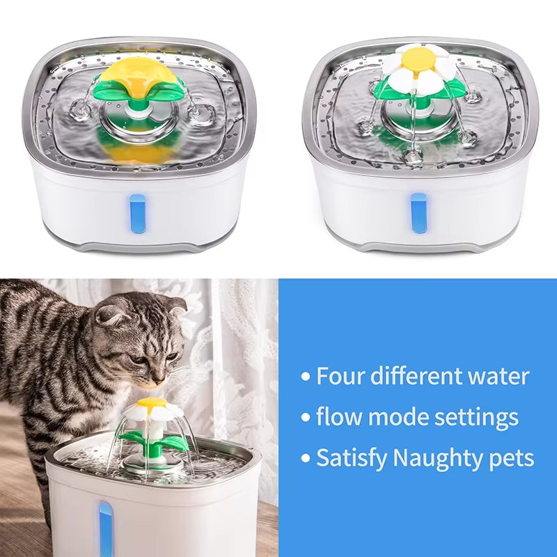 2.4L Cat Water Fountain with LED Light